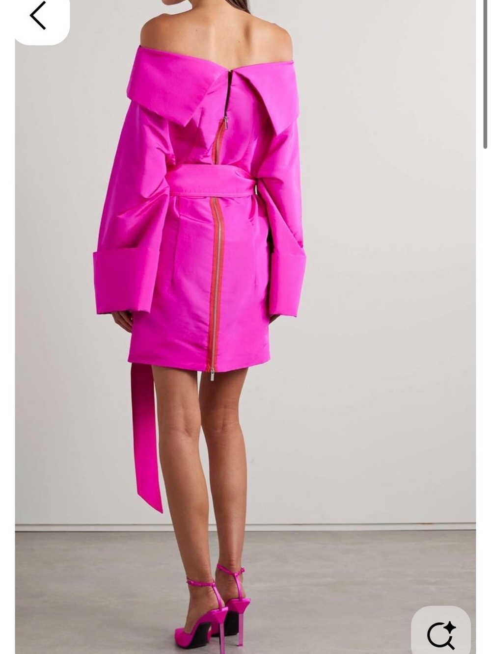 Christopher John Rogers Fuchsia One-Shoulder Mini Dress - Picture 2 of 5